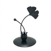 1Pc Creative Desktop Ornament Leaf Black Candlestick Party Home