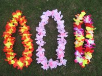 12Pcs Hawaiian Dress Party Flower Leis/Lei Petal Assorted