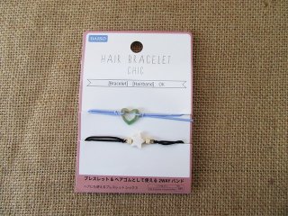 8Sheets X 2Pcs Chic Hair Ties Hairbands Hair Bracelets Assorted