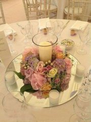 5Pcs Round Mirror Base Wedding Table Centrepiece 30cm