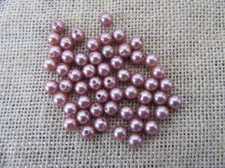 6Sheet x 360pcs Round Simulate Pearl Beads Loose Beads 8mm - Cof