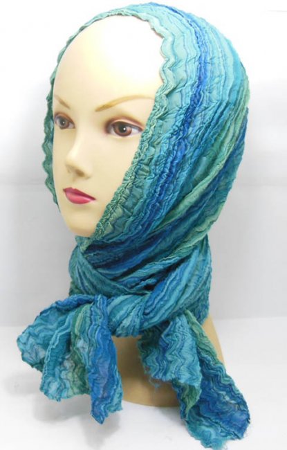 10Pcs Tiny Stretchy Lady's Wrinkled Scarves 23x200cm - Click Image to Close