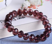 4x20 Coffee Fashion Plastic Beaded Bracelets 6cm Dia.