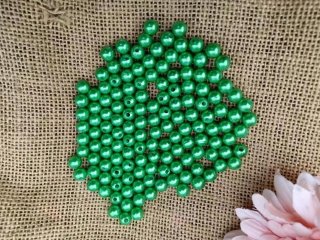 500 Green Round Simulate Pearl Loose Beads 10mm