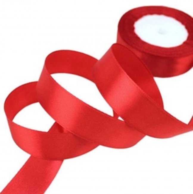 10Rolls X 25Yards Red Satin Ribbon 9mm - Click Image to Close