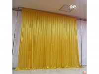 1X Golden Silk Cloth Wedding Party Backdrop Curtain Drapes Backg