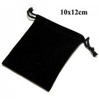 50 Black Velvet Drawstring Gift Jewelry Pouches Good Quality