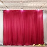 1X Red Wine Silk Cloth Wedding Party Backdrop Curtain Drapes Bac