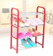 1X New Red 4-Tier Shoe Holder Display Rack