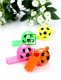 100Pcs Funny Football Whistles with String Mixed Color