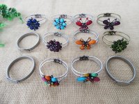 12Pcs Unique Design Flower Butterfly Turquoise Etc Bangles