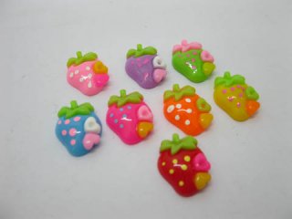 250Pcs Flatback Embellishment Jewelry Finding - Strawberry