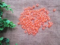 500g Transparent Orange Barrel Pony Beads Loose Bead 8mm