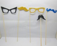 20Pcs Photo Booth Prop Wedding Party Moustache & Lips On A Stick