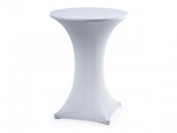 1Pc White Cocktail Table Covers Stretch Dry Bar Spandex Cloth We