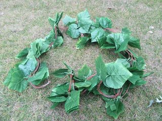 5Pcs Jumbo Grape Leaf Grapevine Garland Wedding Flower Arch