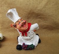 1Pc Happy Baker Statue Figures Decoration Room Display