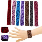 24Pcs Velvet Felt Reflective Magic Ruler Slap Band Bracelets Mix