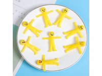 50Pcs Stretchy Smiley Yellow People Healing Stress Reliever Toys