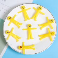 50Pcs Stretchy Smiley Yellow People Healing Stress Reliever Toys