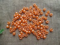 500g Orange Barrel Pony Beads Loose Bead 8mm