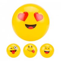 10 Inflatable Funny Smile Face Emoticon Bouncing Balls 22cm Dia.