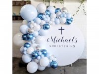 1Set 104Pcs Blue Balloon Garland Arch Kit Wedding Party Baby Sho