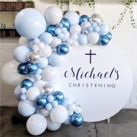 1Set 104Pcs Blue Balloon Garland Arch Kit Wedding Party Baby Sho