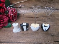 8Pairs Bridal & Groom Number Name Seat Card Holder Wedding Party