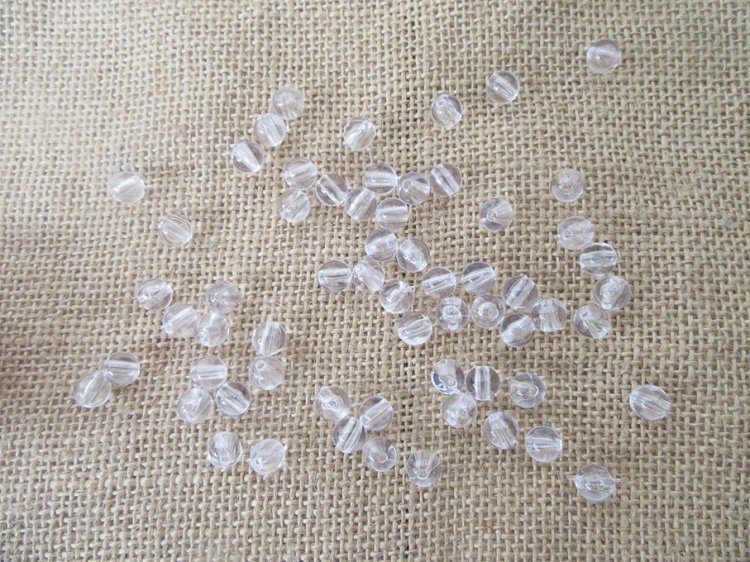 250g (990Pcs) Clear Round Beads Jewellery Findings 8mm DIY - Click Image to Close