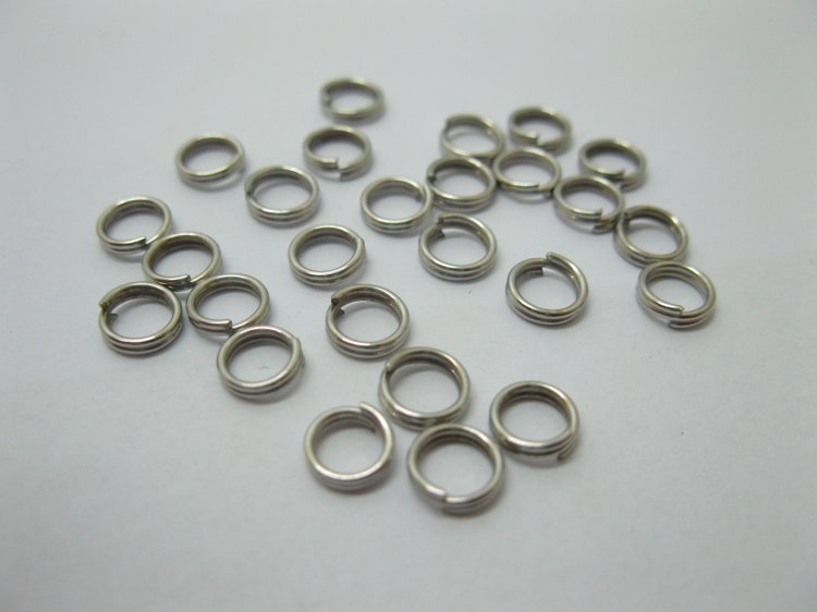 2500 Nickel Plated Split Rings Jewellery Finding 6mm - Click Image to Close