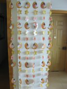 1X Moon Girl Cartoon Curtain with Curtain Rod