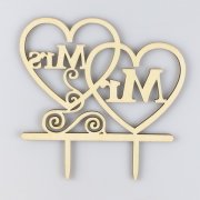 1Pc Mr & Mrs Insert Cake Topper Decoration Wedding Party Supplie