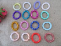 20Pcs Telephone Wire Cord Scrunchies Rope Hair Elastic 5-6cm Dia