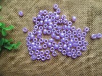 500g Pearlescent Purple Barrel Pony Beads Loose Bead 8mm