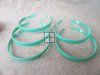 20Pcs Green Headbands Hair Clips Craft for DIY 12MM