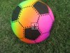 10 Colorful Inflatable Rainbow Football Bouncing Balls 22cm Dia.