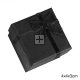 12 Black Ring Display Gift Box Ribbon Top 4x4cm