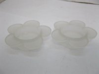 144Pcs Flower Shape Frosted Glass Candle Holder Wedding Favor