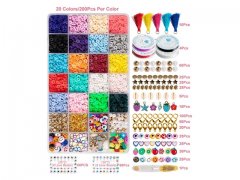 1Set 4560Pcs Flat Polymer Clay Beads Assortments DIY Bracelets 1Set 4560Pcs Flat Polymer Clay Beads Assortments DIY Bracelets