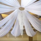 1Pc White Chiffon Ceiling Curtain Drapes Chiffon Backdrop