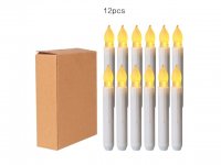 12Pcs Short LED Candles Stick Flameless Flickering Electric