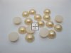 1000Pcs 10mm Peach Semi-Circle Simulated Pearl Bead Flatback