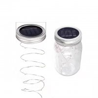 6Pcs Handle Mason Jar Solar Lights Fairy Lights Courtyard Home G