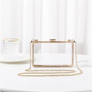 1Pc Acrylic Bridal Transparent Clear Women Clutch Purse Bag