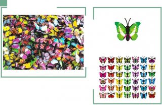 20Pcs Butterfly Duckclip Hair Clips Mixed Color 4x4cm