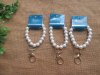 3Pcs Pearl Bracelet Keychain Hand Wristlet Lanyard Strap