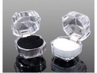 20 Clear Ring Display Cases Jewelry Ring Boxes 3.9*3.7cm