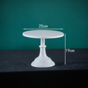 1Pc White Basic Round Dessert Cake Stand Pedestal Display