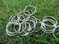 95Pcs Metal Book Ring Book Binder Scrapbook Hinged Ring Hoop 30m